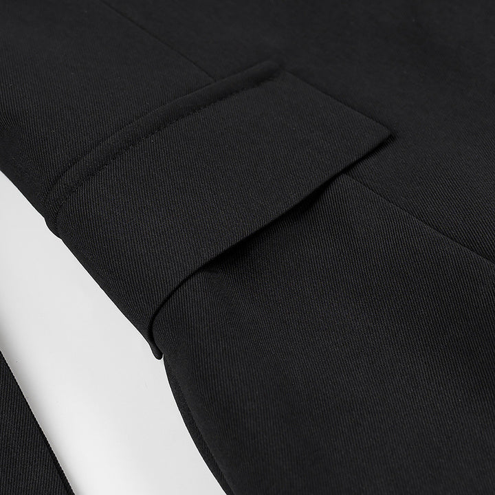 Damen modische Blazerjacke mit Rüschendetails und eleganten Knöpfen Drune