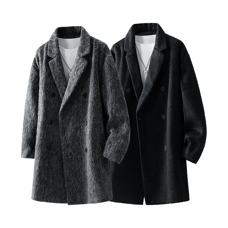Damen Modische Wollmantel Drune