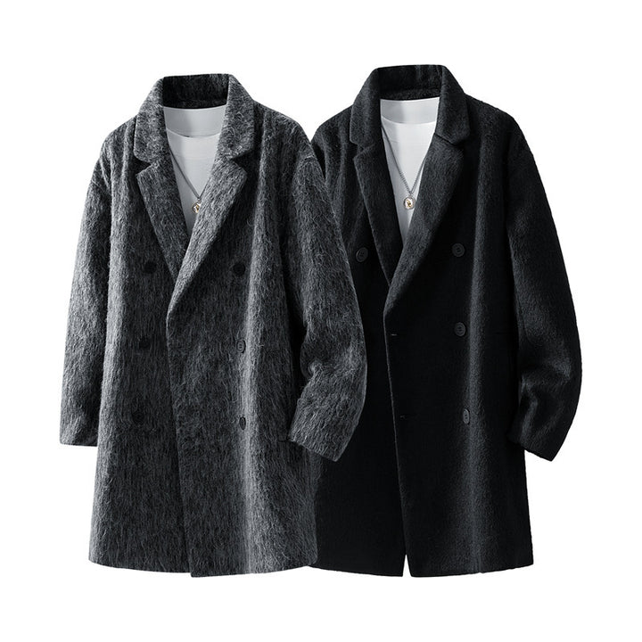 Damen Modische Wollmantel Drune