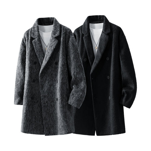 Damen Modische Wollmantel Drune