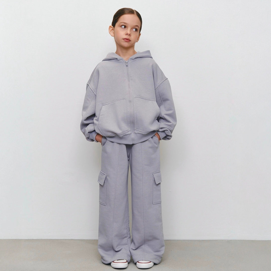 Damen Kapuzenjacke und Cargo-Hose Set mit weitem Schnitt Drune