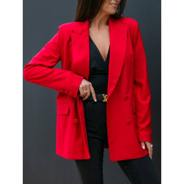Damen modischer Oversized Blazer mit doppelter Knopfreihe und elegantem Schnitt Drune