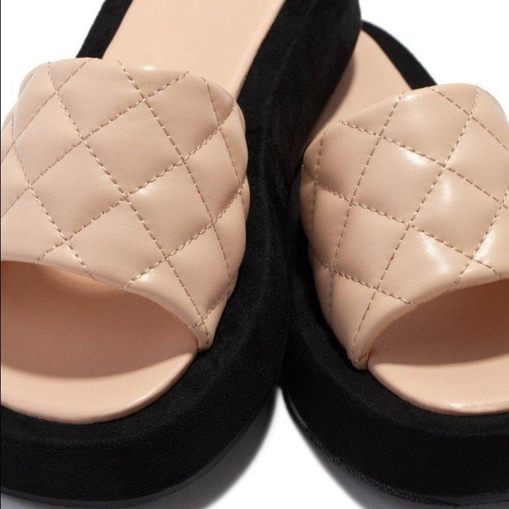Damen Bequeme Slipper mit gepolstertem Riemen und rutschfester Sohle Drune
