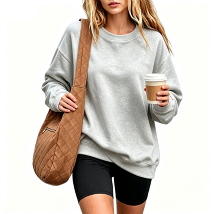 Damen Bequemer Oversized Sweatshirt Drune