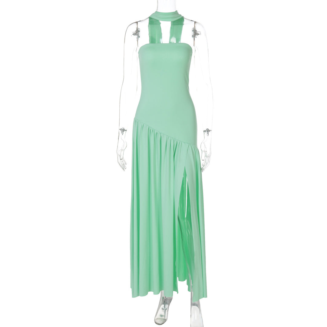 Damen Maxikleid mit raffiniertem Cut-Out-Design und asymmetrischem Saum Drune