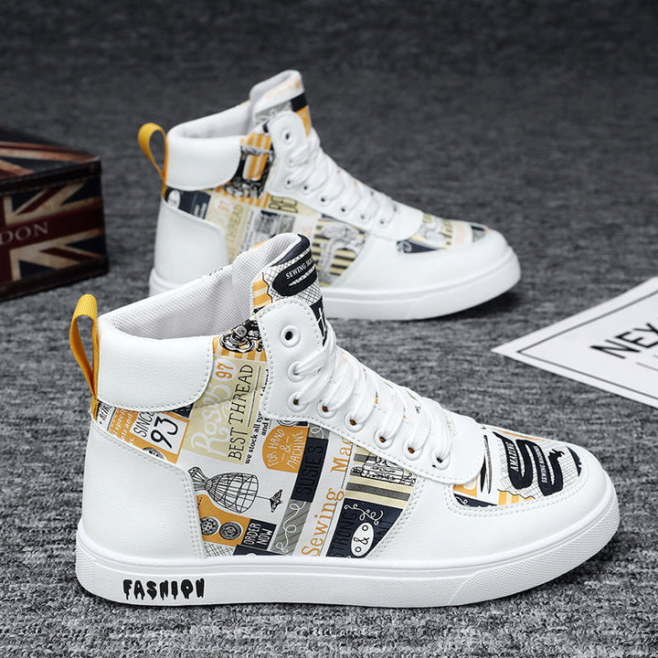 Herren Modische High-Top Sneakers mit einzigartigem Grafikdesign Drune