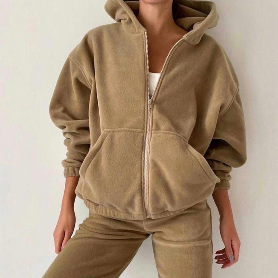 Damen nan oversized Kapuzenpullover-Set mit Cargo-Jogginghose Drune