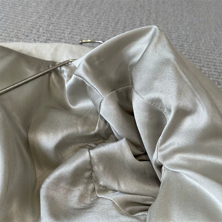 Damen Eleganter Doppelreiher Blazer mit Schmuckknöpfen Drune