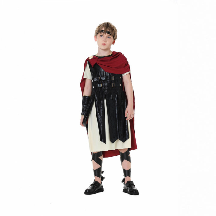 Mädchen Gladiatorinnenkostüm mit Umhang und Accessoires Drune