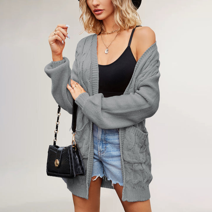 Damen Strickjacke mit Kabelmuster Drune