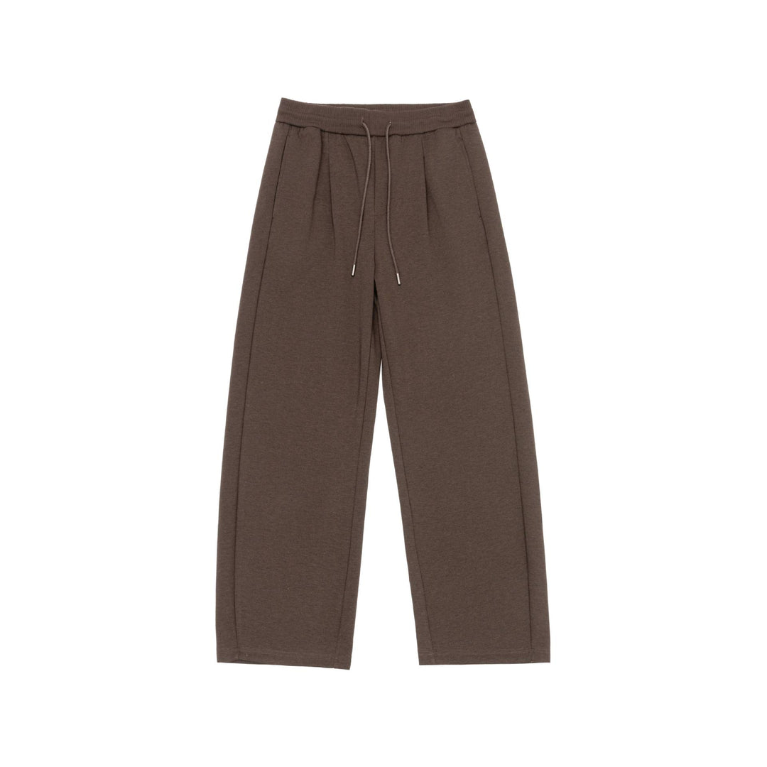 Damen Weite Cropped-Sweathose mit elastischem Bund und Abgesteppter Mittelnaht Drune