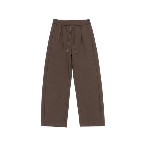 Damen Weite Cropped-Sweathose mit elastischem Bund und Abgesteppter Mittelnaht Drune