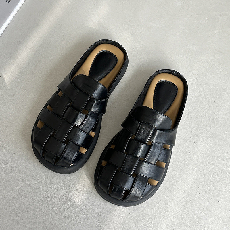Damen Komfortable geflochtene Sandalen mit bequemer Fußbettgestaltung Drune