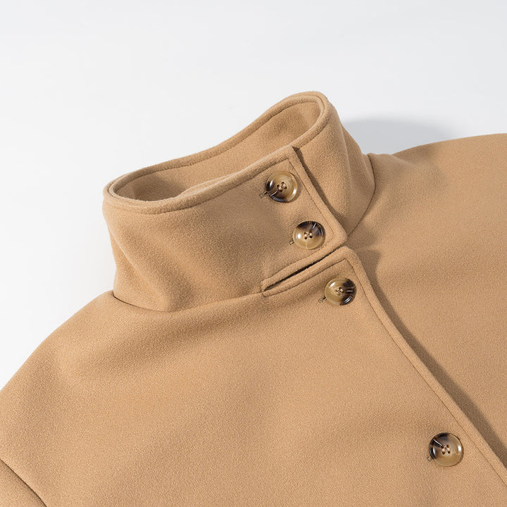 Damen Modische Jacke mit schickem Stehkragen Drune