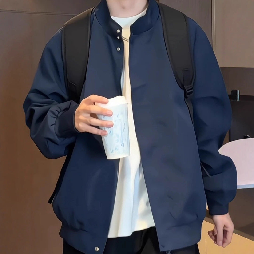 Herren Lässige Funktionsjacke mit hohem Kragen Drune