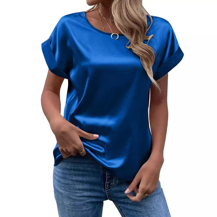 Damen Satin Bluse Drune
