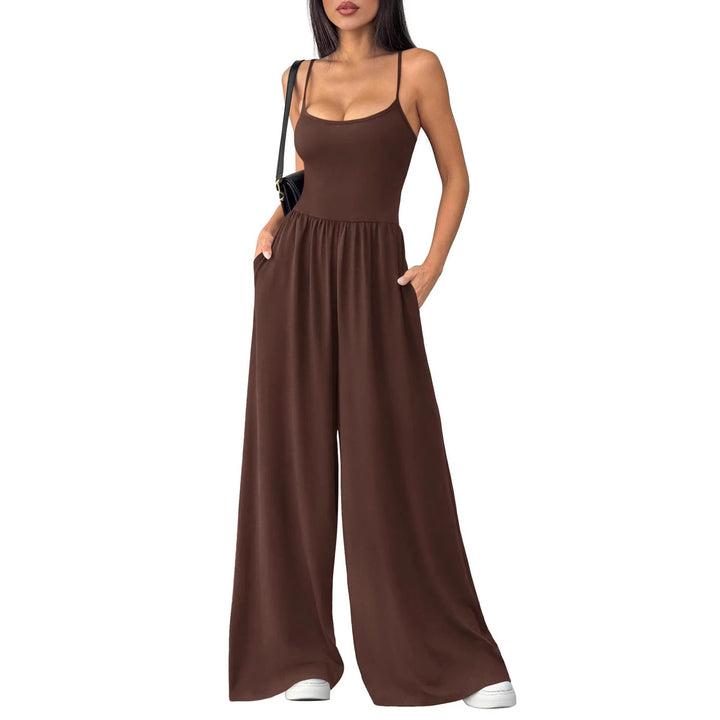 Damen Maxikleid mit trägerlosem Design und seitlichen Taschen Drune
