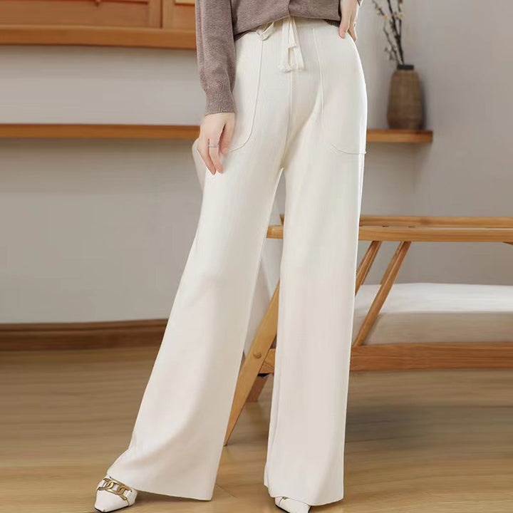 Damen Bequeme und elegante Hosen mit weitem Bein Drune