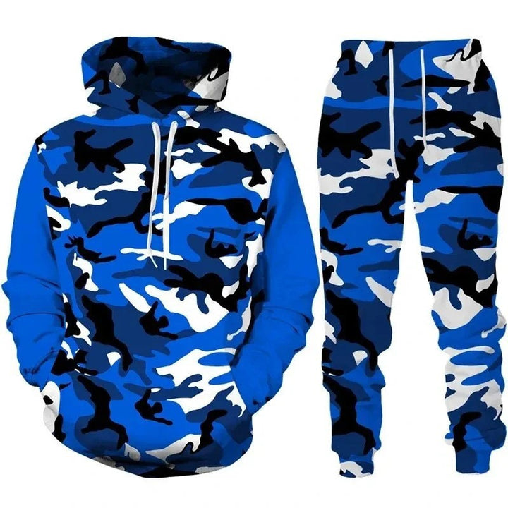 Herren Stylisches Kapuzensweatshirt und Jogginghose Set Drune
