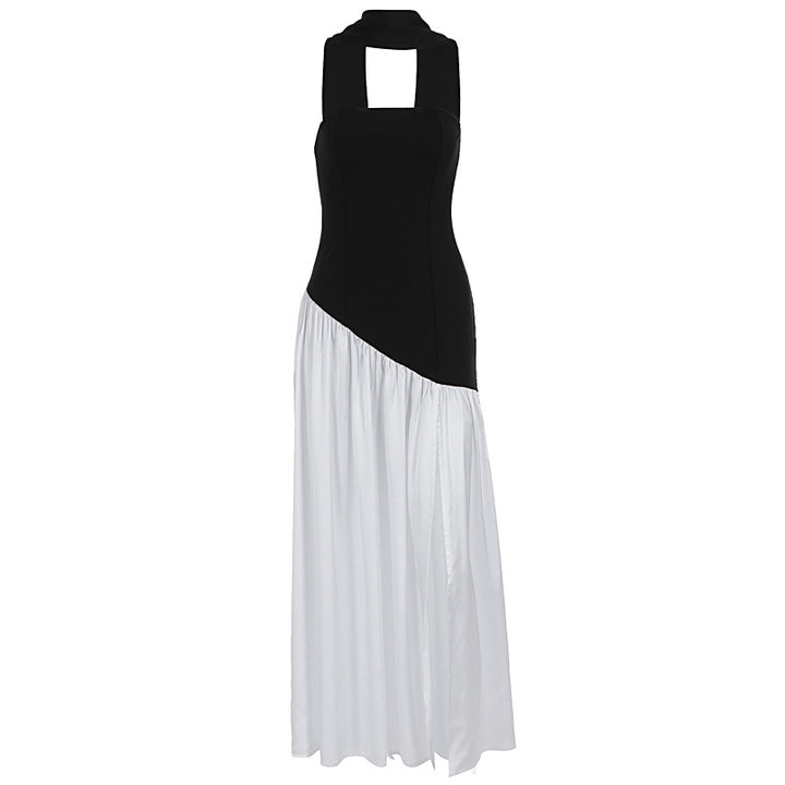 Damen Maxi-Kleid mit elegantem schulterfreiem Design und asymmetrischem Schnitt Drune