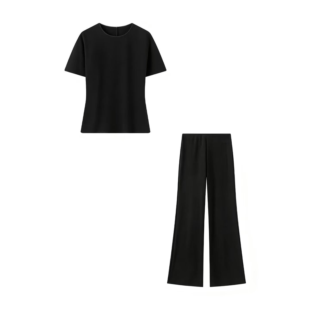 Damen Weite Satinhose mit hoher Taille und fließender Wide‑Leg‑Silhouette Drune