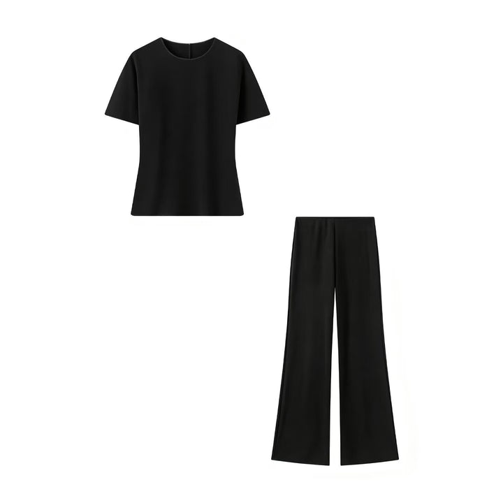 Damen Weite Satinhose mit hoher Taille und fließender Wide‑Leg‑Silhouette Drune