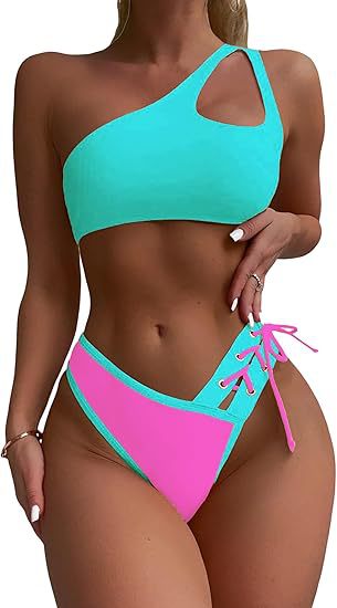 Damen Einseitiger Bikini mit trendigem Schnitt Drune