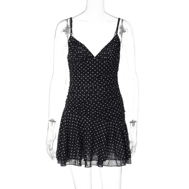 Damen Sommerliches Minikleid mit tiefem V-Ausschnitt und tierischem Muster Drune