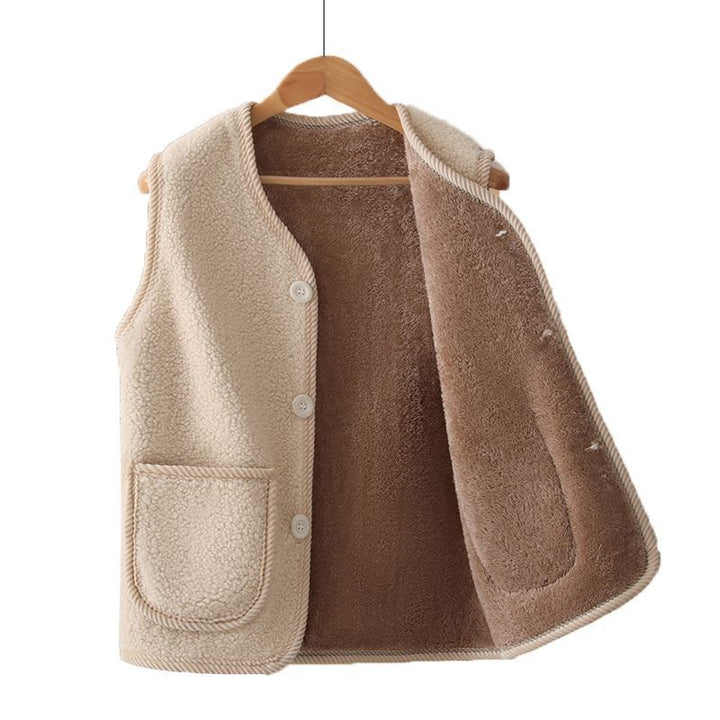Damen Kuschelige Weste aus Teddyfleece Drune