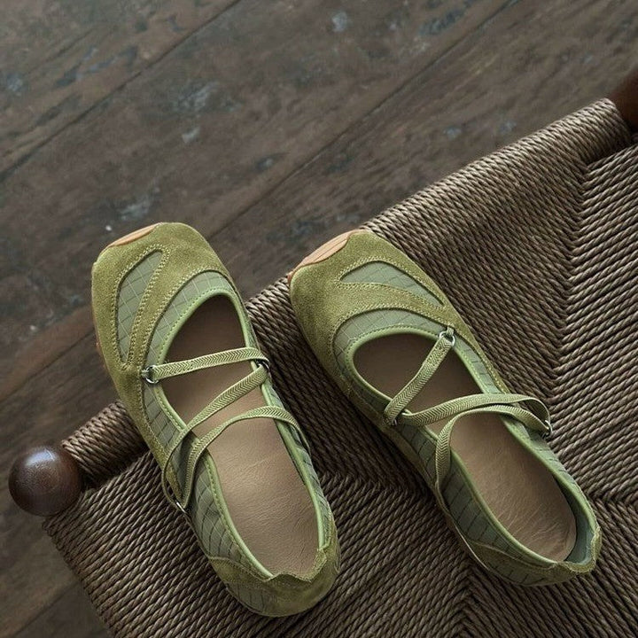 Damen Ballerinas mit flexibler Sohle und schickem Riemchendesign Drune