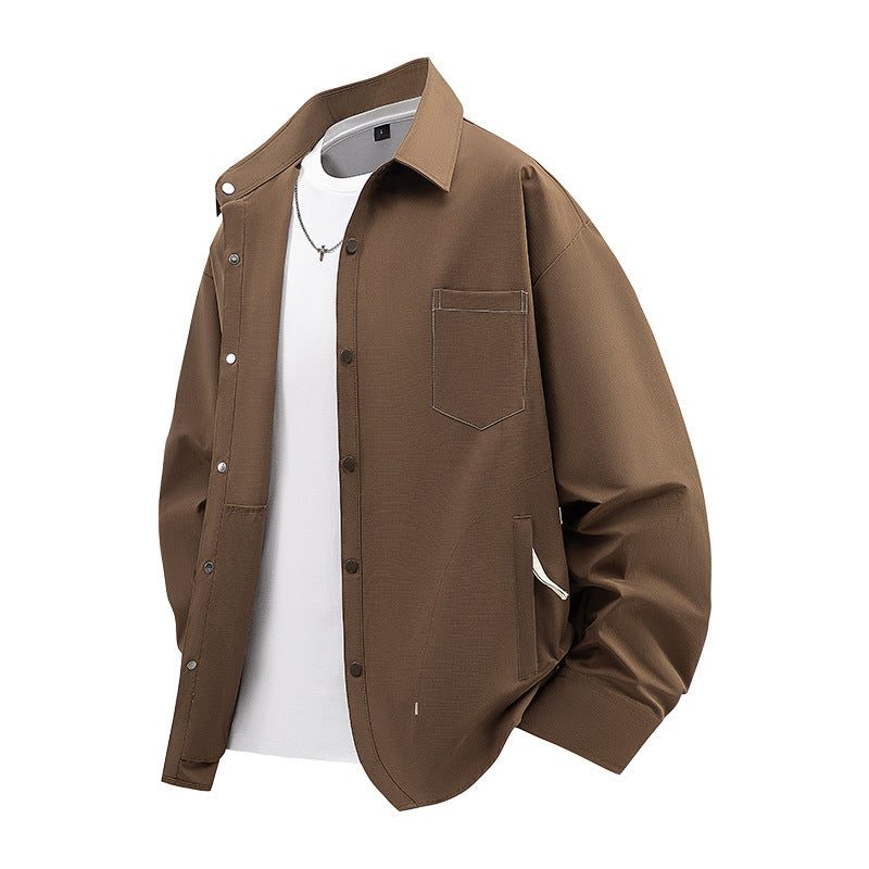 Herren Modische und lässige Overshirt Jacke Drune