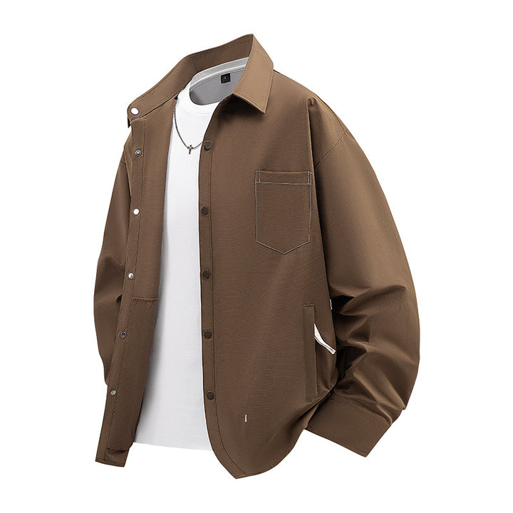 Herren Modische und lässige Overshirt Jacke Drune