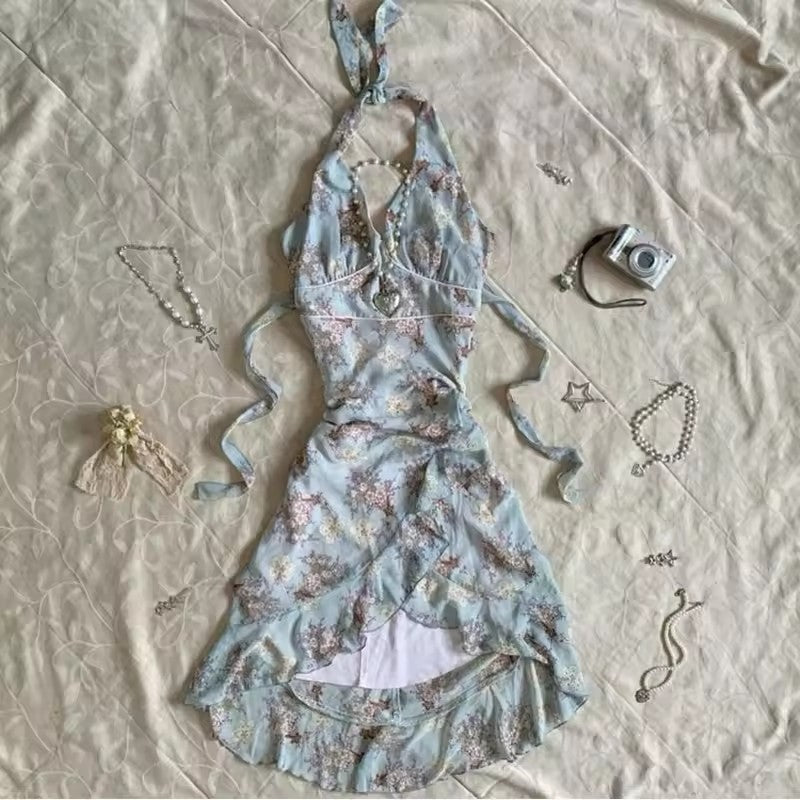 Damen Wickelkleid mit Rüschen und Karomuster Drune