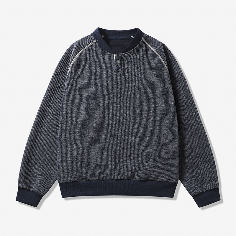 Herren Bequemer Sweater mit Stehkragen Drune