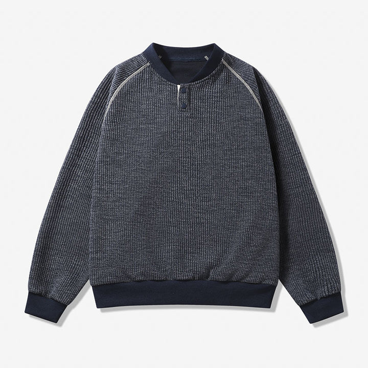 Herren Bequemer Sweater mit Stehkragen Drune