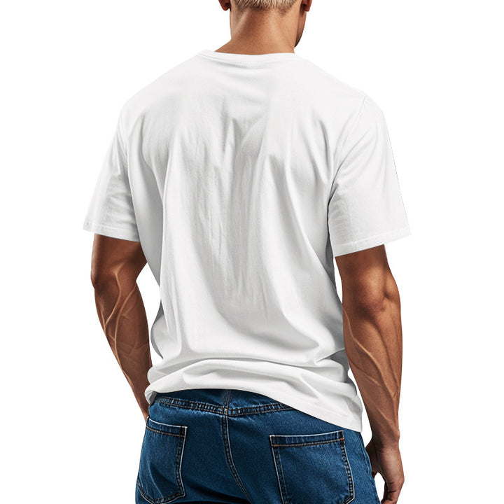 Herren Baumwolle T-Shirt mit modernem Schnitt Drune