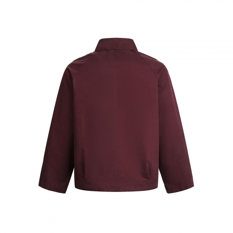 Herren Boxy-Reißverschlussjacke mit Raglanärmeln und markanten Teilungsnähten Drune