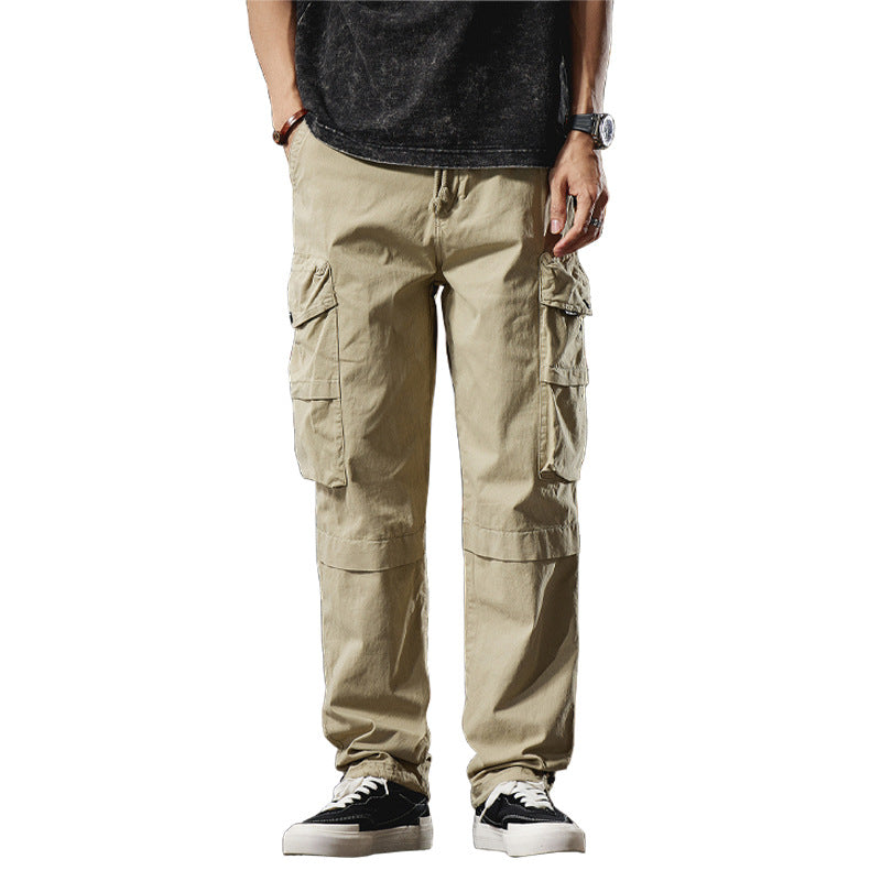 Herren Lässige Cargohose im Utility-Look mit Tunnelzugbund, Multifachtaschen und Kniepaneelen Drune