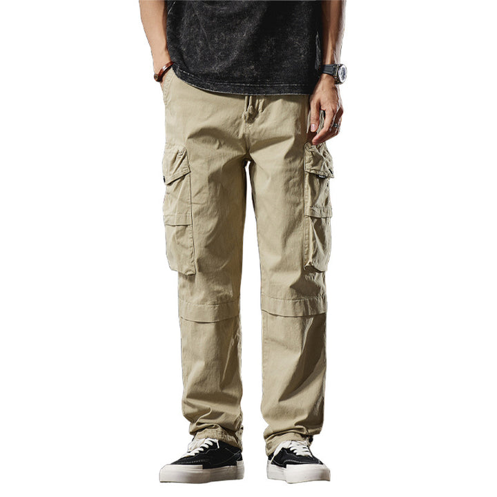 Herren Lässige Cargohose im Utility-Look mit Tunnelzugbund, Multifachtaschen und Kniepaneelen Drune