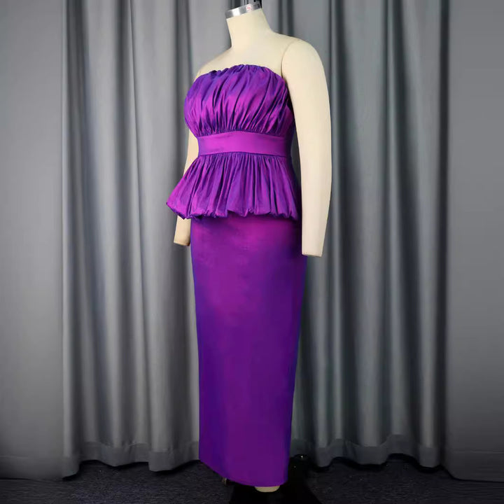 Damen Elegantes Cocktailkleid mit voluminösem Oberteil und figurbetontem Rock Drune