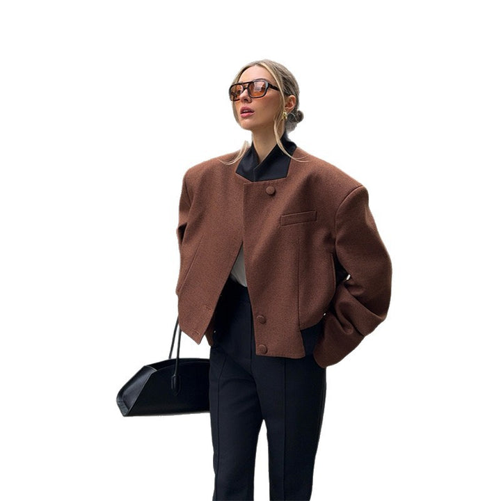 Damen Modische oversized Blazerjacke Drune