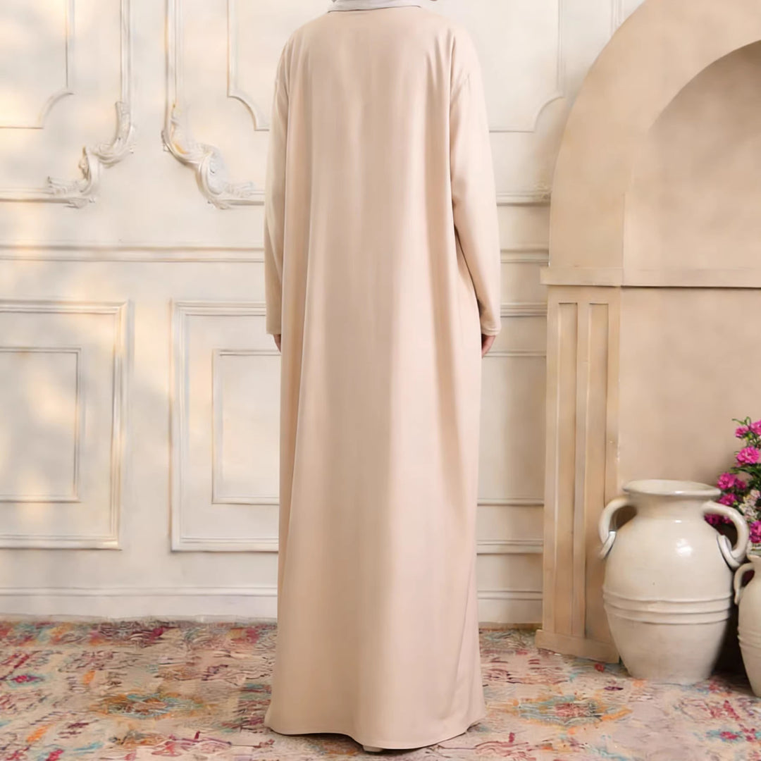 Damen Maxikleid im Kaftan-Stil mit handbemaltem Blumenprint Drune