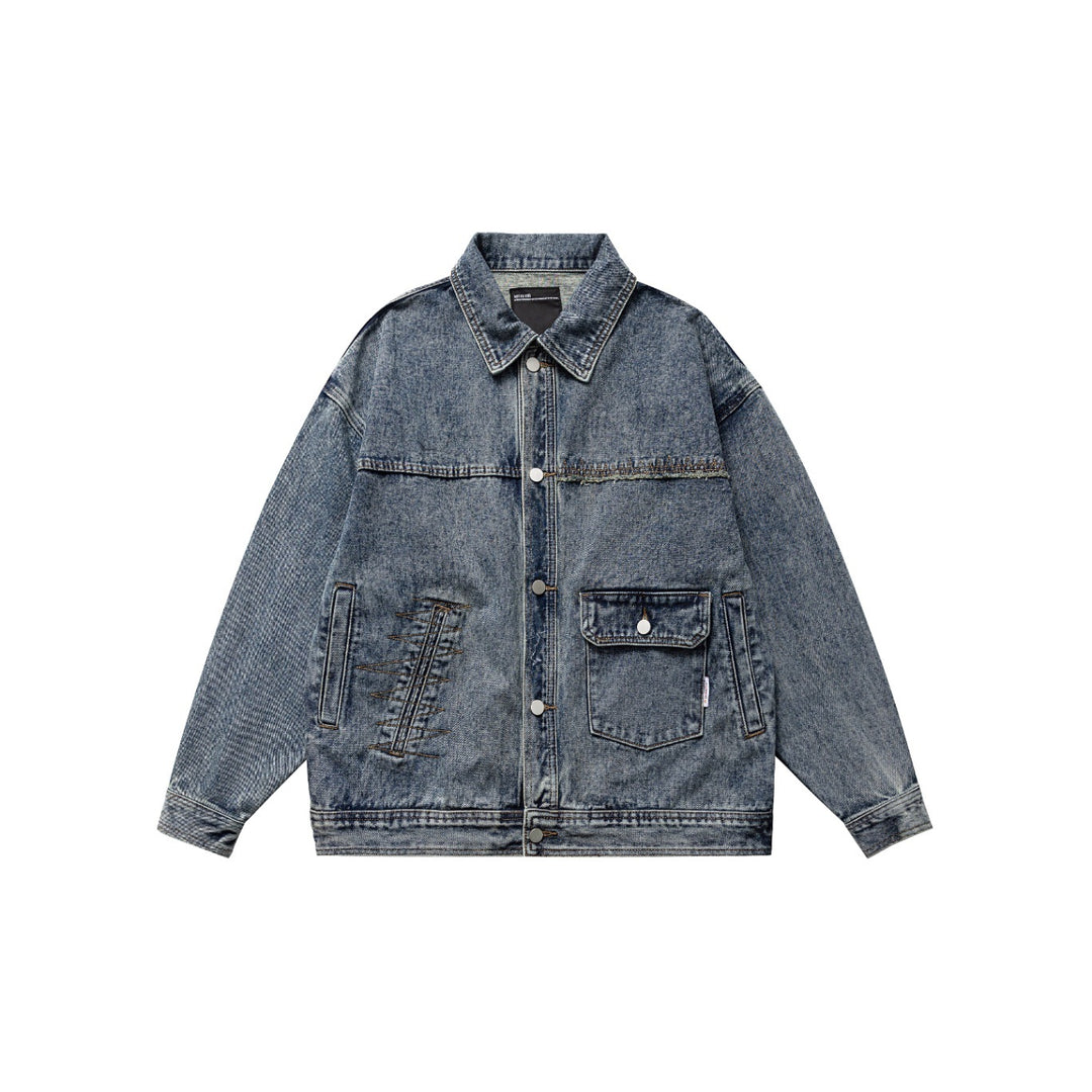 Herren Modische Denim-Jacke Drune