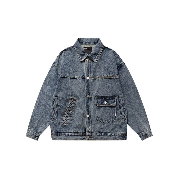 Herren Modische Denim-Jacke Drune