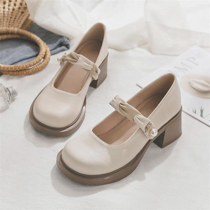 Damen Elegante Plateau-Pumps mit Schleifen-Detail Drune