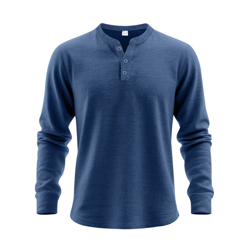 Herren Langarmshirt mit Knopfleiste Drune