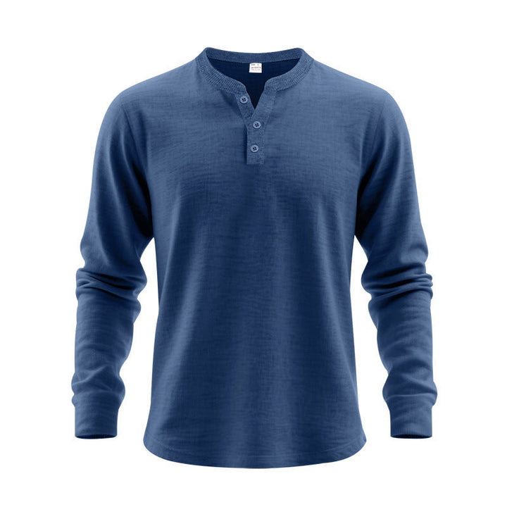 Herren Langarmshirt mit Knopfleiste Drune
