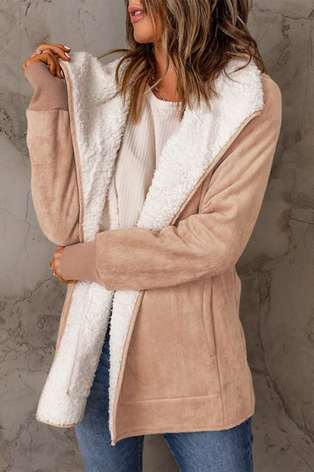 Drune | Revers Wildleder und Schafswolle Thermojacke