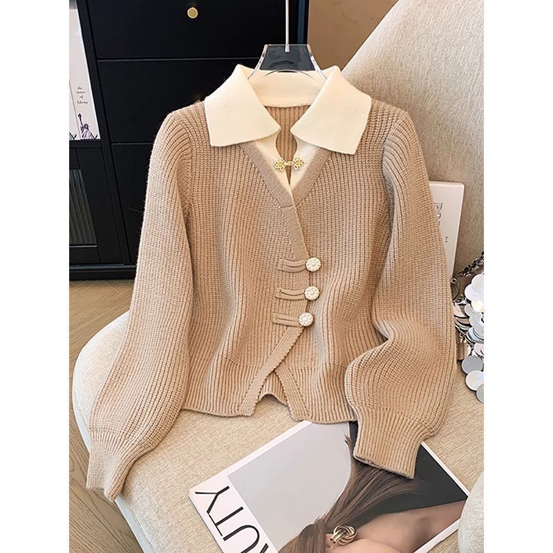 Damen Strickjacke mit dekorativen Knöpfen Drune