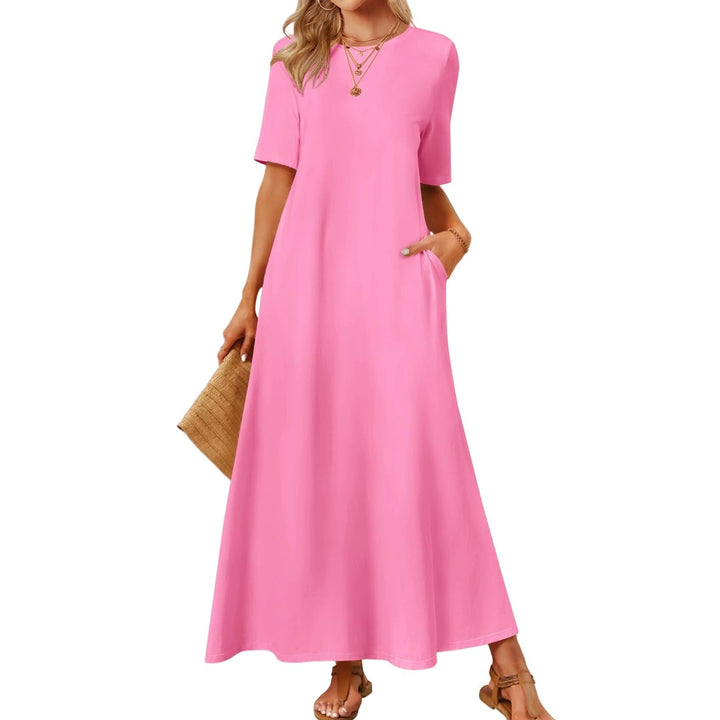 Damen Maxikleid mit lässigem Schnitt und praktischen Taschen Drune